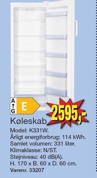Harald Nyborg Køleskab tilbud