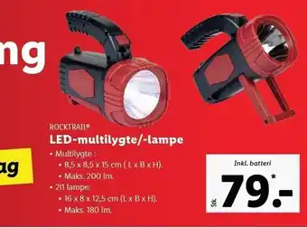 Lidl Rocktrail led-multilygte/-lampe tilbud