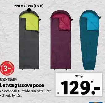 Lidl Rocktrail letvægtssovepose tilbud
