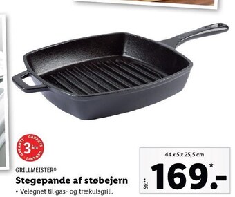 Lidl Grillmeister stegepande af støbejern tilbud