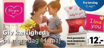Lidl Små gaveæsker med chokoladehjerter tilbud