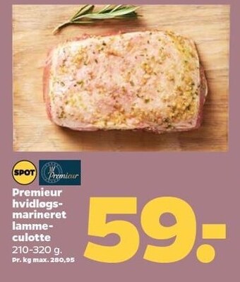 Netto Premieur hvidløgsmarineret lammeculotte tilbud