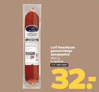 Netto Leif henriksen gammeldags spegepølse tilbud
