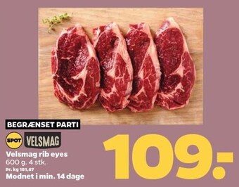 Netto Velsmag rib eyes tilbud