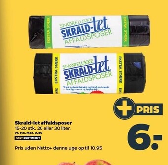 Netto Skrald-let affaldsposer tilbud