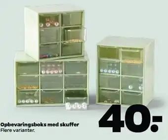 Netto Opbevaringsboks m. skuffer tilbud