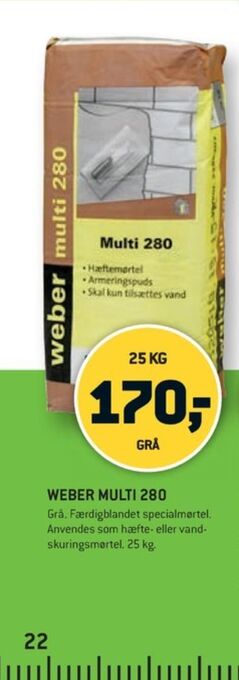 XL-BYG Weber mørtel tilbud
