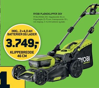 XL-BYG Ryobi plæneklipper tilbud