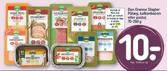 REMA 1000 Den grønne slagter pålæg, kalkunbacon el. postej tilbud