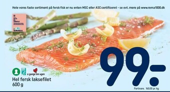 REMA 1000 Hel fersk laksefilet tilbud