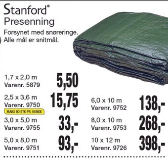 Harald Nyborg Stanford Presenning tilbud