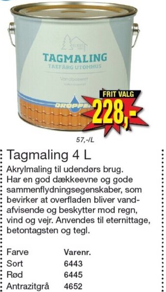 Harald Nyborg Tagmaling 4 L tilbud