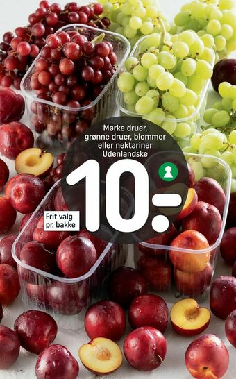 REMA 1000 Mørke druer, grønne druer, blommer eller nektariner tilbud