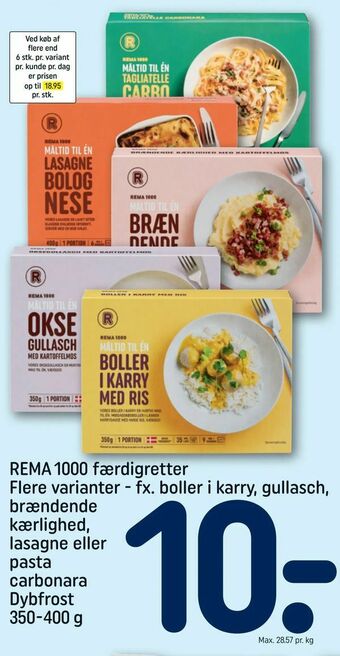 REMA 1000 Rema 1000 færdigretter tilbud
