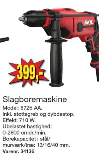 Harald Nyborg Slagboremaskine Model: 6725 AA. tilbud
