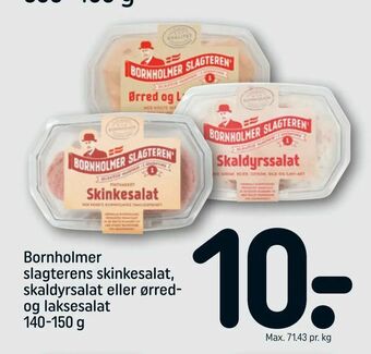 REMA 1000 Bornholmer slagterens skinkesalat, skaldyrsalat eller ørred og laksesalat tilbud