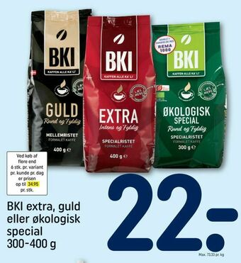 REMA 1000 BKI extra, guld eller økologisk special tilbud