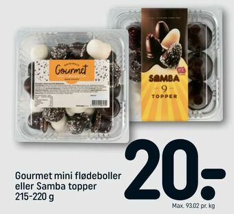Gourmet mini flødeboller eller Samba topper