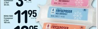 REMA 1000 REMA 1000 fryseposer 4 liter 100 stk tilbud