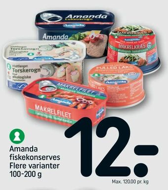 REMA 1000 Amanda fiskekonserves tilbud