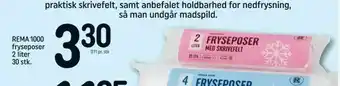 REMA 1000 REMA 1000 fryseposer 2 liter 30 stk tilbud