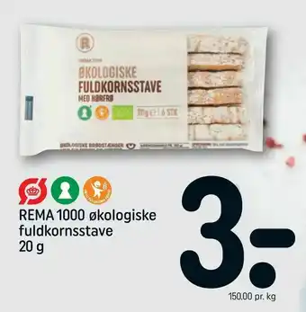 REMA 1000 REMA 1000 økologiske fuldkornsstave tilbud