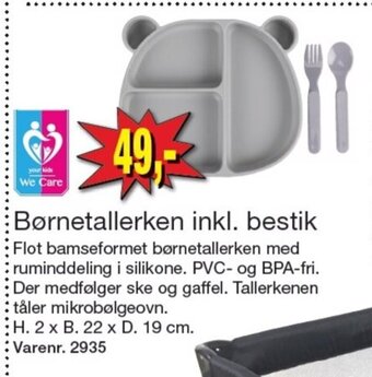 Harald Nyborg Børnetallerken inkl. bestik tilbud