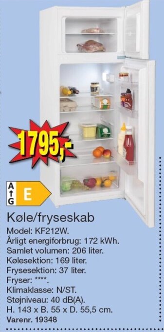 Harald Nyborg Køle/fryseskab tilbud