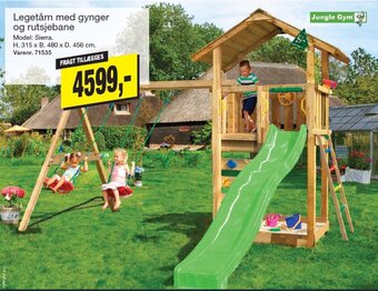 Harald Nyborg Legetårn med gynger og rutsjebane tilbud
