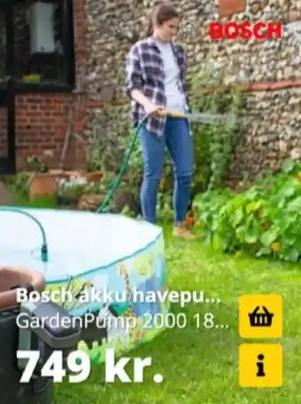 10-4 Byggecenter Bosch havepumpe tilbud