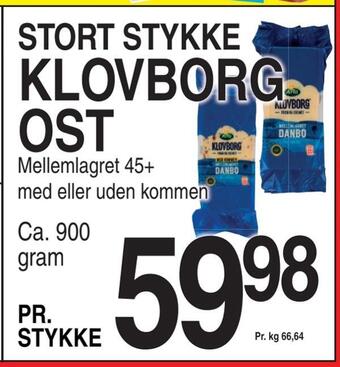 ABC Lavpris Klovborg ost tilbud
