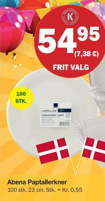 Købmandsgården Abena paptallerkner tilbud