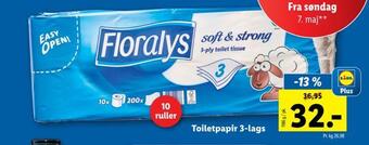 Lidl Toiletpapir 3-lags tilbud
