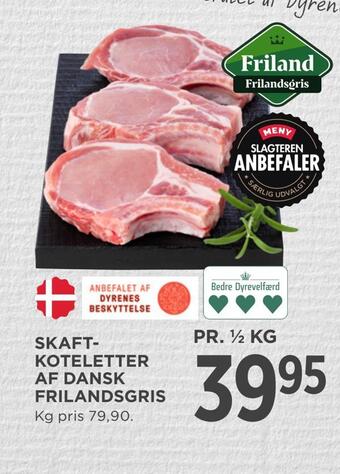 MENY Skaft­koteletter af dansk frilandsgris tilbud