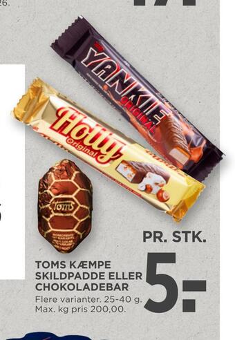 MENY Toms kæmpe skildpadde eller chokoladebar tilbud