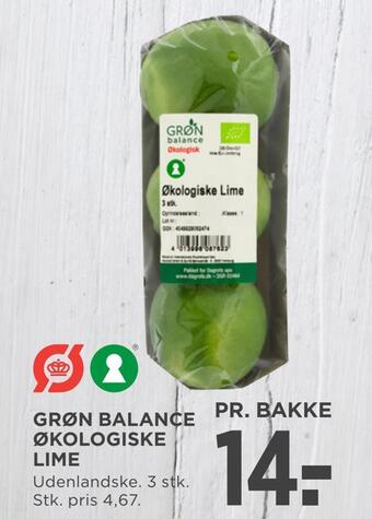 MENY Grøn balance økologiske lime tilbud
