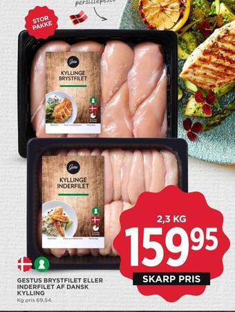 MENY Gestus brystfilet eller inderfilet af dansk kylling tilbud