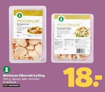 Netto Minimum tilberedt kylling tilbud