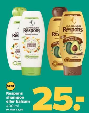 Netto Respons shampoo eller balsam tilbud