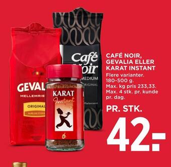 MENY Café noir, gevalia eller karat instant tilbud