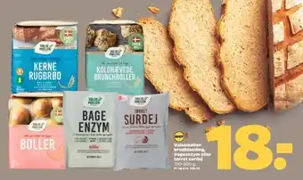 Valsemøllen brødblanding, bageenzym eller tørret surdej