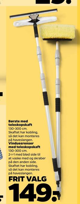 Netto Børste med teleskopskaft tilbud