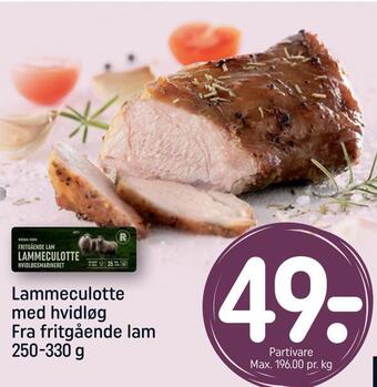 REMA 1000 Lammeculotte med hvidløg fra fritgående lam tilbud