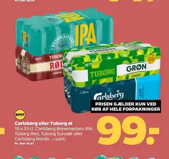 Netto Carlsberg eller tuborg øl tilbud