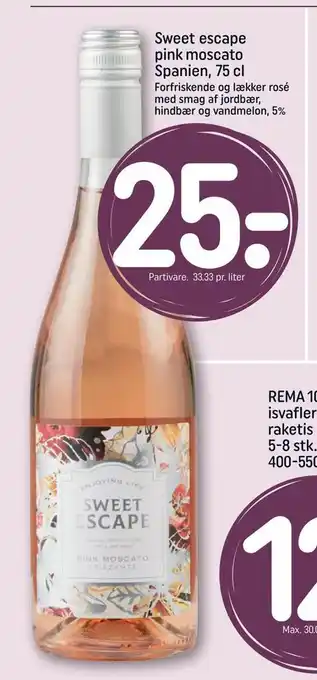 REMA 1000 Sweet escape pink moscato spanien tilbud