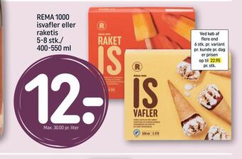 REMA 1000 Rema 1000 isvafler eller raketis tilbud