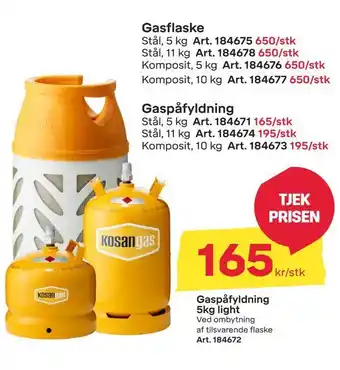 Gaspåfyldning 5.g light