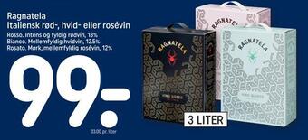 REMA 1000 Ragnatela italiensk rød-, hvid- eller rosévin tilbud