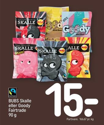 REMA 1000 Bubs skalle eller goody fairtrade tilbud
