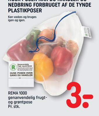 REMA 1000 Rema 1000 genanvendelig frugt og grøntpose tilbud
